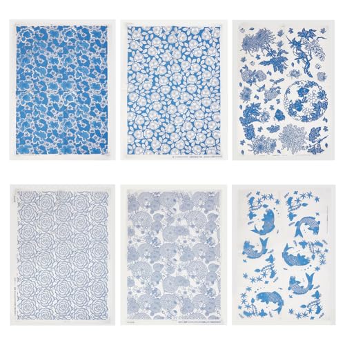 BENECREAT 6 Stile Keramik Aufkleber Ton Transferpapier Überglasur Emaille Transfers Für Töpferwaren Papierbögen 537x379mm BENECREAT 6 Stile Keramik Aufkleber Ton Transferpapier Überglasur Emaille Transfers Für Töpferwaren Papierbögen 537x379mm von BENECREAT