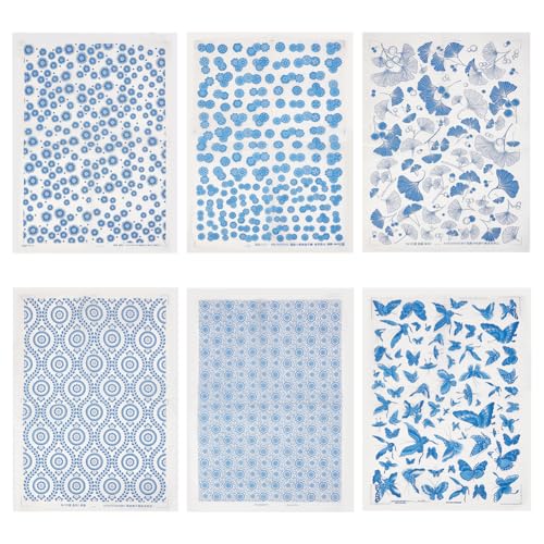 BENECREAT 6 Stile Keramik Aufkleber Ton Transferpapier Unterglasur Transfers Emaille Aufkleber Für Keramik Papierbögen 537x379mm BENECREAT 6 Stile Keramik Aufkleber Ton Transferpapier Unterglasur Transfers Emaille Aufkleber Für Keramik Papierbögen 537x379mm von BENECREAT