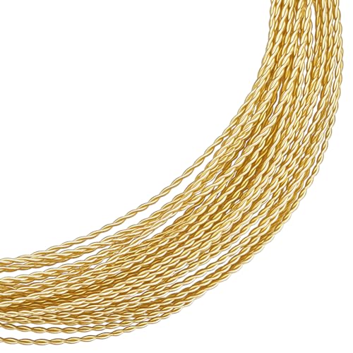BENECREAT 6 m Runder Gedrehter Schmuckdraht 0.6mm Anlaufbeständiger Messing Basteldraht Für Die Herstellung von Halsketten Armbändern Und Handgefertigten Projekten Gelbgold BENECREAT 6 m Runder Gedrehter Schmuckdraht 0.6mm Anlaufbeständiger Messing Basteldraht Für Die Herstellung von Halsketten Armbändern Und Handgefertigten Projekten Gelbgold von BENECREAT
