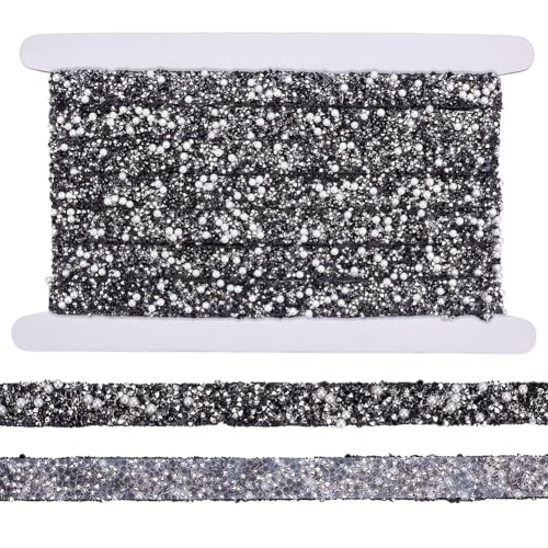 BENECREAT 6.4 m Perlen Selbstklebendes Strassband 1.3cm Breiter Glitzernder Schwarzer Kristallbesatz Mit Weißen Perlen Für DIY Bastelarbeiten Hochzeits Und Party Dekoration BENECREAT 6.4 m Perlen Selbstklebendes Strassband 1.3cm Breiter Glitzernder Schwarzer Kristallbesatz Mit Weißen Perlen Für DIY Bastelarbeiten Hochzeits Und Party Dekoration von BENECREAT