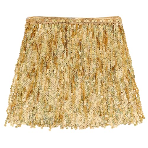 BENECREAT 6.86m Spitzenfransenbesatz Mit Pailletten, 30 cm Paillettenquasten Zum Nähen, Fransenbesatz, Verzierung Für DIY-Tanzbühnenkostüm, Kleidung, Kleid, Dekor von BENECREAT