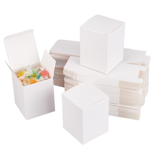 BENECREAT 60 STÜCKE Geschenkboxen White Paper Boxes Party Favor Boxen mit Deckel für die Geschenkverpackung, Hochzeit Party Favors, 8 x 6 x 6 cm von BENECREAT