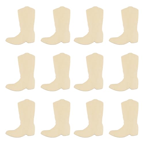 BENECREAT 60 Stück Cowboystiefel-Ausschnitte aus Holz, unfertige Holzausschnitte, unfertige Holzstücke für DIY-Heimdekoration, Holzschilder und handgefertigte Dekorationen BENECREAT 60 Stück Cowboystiefel-Ausschnitte aus Holz, unfertige Holzausschnitte, unfertige Holzstücke für DIY-Heimdekoration, Holzschilder und handgefertigte Dekorationen von BENECREAT