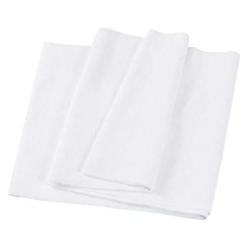 BENECREAT 650x235 mm Baumwoll-Rippenstoff Für Bündchen, Weißer Gerippter Strickstoff Strickbesatzstoff Zum Nähen von Taillenbändern, Ausschnittkragenbesatz BENECREAT 650x235 mm Baumwoll-Rippenstoff Für Bündchen, Weißer Gerippter Strickstoff Strickbesatzstoff Zum Nähen von Taillenbändern, Ausschnittkragenbesatz von BENECREAT