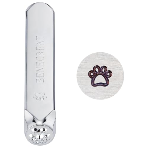 BENECREAT 6mm 1/4 "Pfoten Metall Design Stempel Stanzwerkzeug - Galvanisch Hartstahl Werkzeuge zum Stanzen von Metall, Schmuck, Leder, Holz BENECREAT 6mm 1/4 "Pfoten Metall Design Stempel Stanzwerkzeug - Galvanisch Hartstahl Werkzeuge zum Stanzen von Metall, Schmuck, Leder, Holz von BENECREAT