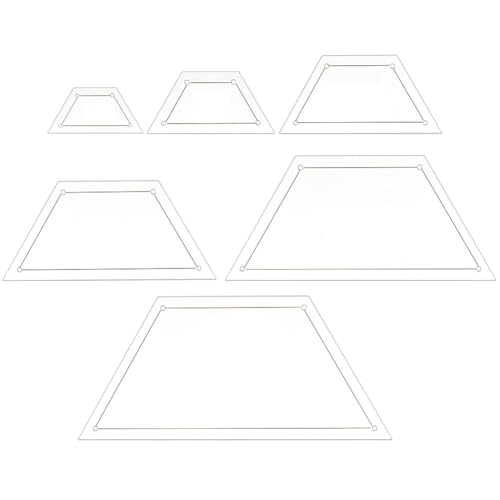 BENECREAT 6pcs Acryl Quilting Vorlage, halbe Sechseck Lineale klar Patchwork Quilt Zubehör für das Schneiden von Mustern, Nähen, und DIY Decke machen Projekte, 1/2/3/4/5/6 Zoll BENECREAT 6pcs Acryl Quilting Vorlage, halbe Sechseck Lineale klar Patchwork Quilt Zubehör für das Schneiden von Mustern, Nähen, und DIY Decke machen Projekte, 1/2/3/4/5/6 Zoll von BENECREAT