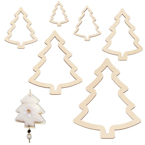 BENECREAT 6pcs hölzernen Baum Umriss, Rahmen Holz Hoop Ringe Makramee Kunst Rahmen Weben Makramee für DIY Handwerk Making Home Wall Hanging Wreath Dekoration, 4mm dick BENECREAT 6pcs hölzernen Baum Umriss, Rahmen Holz Hoop Ringe Makramee Kunst Rahmen Weben Makramee für DIY Handwerk Making Home Wall Hanging Wreath Dekoration, 4mm dick von BENECREAT
