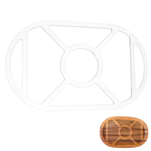 BENECREAT 7 Pocket Valet Tray Router Template, Oval Acrylic Woodworking Router Inlay Template with Film for Creating Unique Inlays in Signs, Craft Projects, 37.6x22.4 cm, 6.5mm Thick BENECREAT 7 Pocket Valet Tray Router Template, Oval Acrylic Woodworking Router Inlay Template with Film for Creating Unique Inlays in Signs, Craft Projects, 37.6x22.4 cm, 6.5mm Thick von BENECREAT