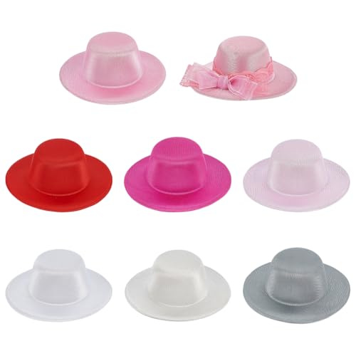 BENECREAT 7 x Mini Hutbasis. 10.16cm Große Mini Teeparty Hüte Runder Fascinator Hutsockel Fascinator Winzige Kleine Hüte Für Party Hochzeiten Feste Tee Und Cocktailparty von BENECREAT