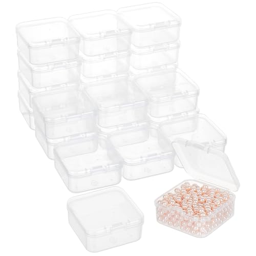 BENECREAT 70 Stück Kunststoff-Perlen-Aufbewahrungsbehälter, 4,6 x 4,6 cm, Mini-Aufbewahrungsbox, transparente Boxen mit Scharnierdeckel für kleine Gegenstände, Schmuckherstellung, Armband, DIY BENECREAT 70 Stück Kunststoff-Perlen-Aufbewahrungsbehälter, 4,6 x 4,6 cm, Mini-Aufbewahrungsbox, transparente Boxen mit Scharnierdeckel für kleine Gegenstände, Schmuckherstellung, Armband, DIY von BENECREAT