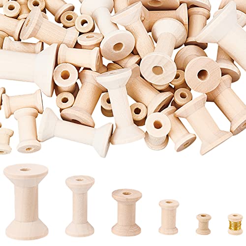 BENECREAT 74 Stück 5 Größen Leere Holzspulen, Holznähgarnspule Holzbandspulen Spulen Für Drahtwebkunst DIY Holzprojekte BENECREAT 74 Stück 5 Größen Leere Holzspulen, Holznähgarnspule Holzbandspulen Spulen Für Drahtwebkunst DIY Holzprojekte von BENECREAT