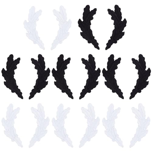 BENECREAT 8 Paar Bügelflicken Mit Rührei Motiv. Schwarz Weiße Bestickte Polyester Aufnäher Für Hüte Hemden Jeans Taschen Nähen Basteln BENECREAT 8 Paar Bügelflicken Mit Rührei Motiv. Schwarz Weiße Bestickte Polyester Aufnäher Für Hüte Hemden Jeans Taschen Nähen Basteln von BENECREAT