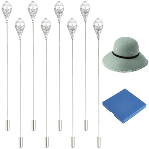 BENECREAT 8 Stück Hutnadel Mit Perlen. Brosche Aus ABS Kunststoff Mit Kunstperlen Platin Messing Pin Stick Vintage Sicherheitsnadeln Broschen Für Krawatte Schal Western Cowboy Hüte Haar Zubehör 125mm BENECREAT 8 Stück Hutnadel Mit Perlen. Brosche Aus ABS Kunststoff Mit Kunstperlen Platin Messing Pin Stick Vintage Sicherheitsnadeln Broschen Für Krawatte Schal Western Cowboy Hüte Haar Zubehör 125mm von BENECREAT