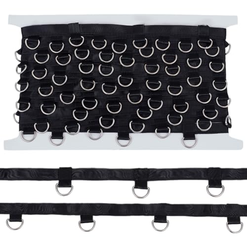 BENECREAT 8 Yards/7,3 m schwarze Ösenbesatz mit 6.5x10 mm D-Ringen, 22 mm Ösenbesatzband zum Nähen von Kleidungsstücken, Korsetts, Hemden, Kleidern, Röcken, Jacken BENECREAT 8 Yards/7,3 m schwarze Ösenbesatz mit 6.5x10 mm D-Ringen, 22 mm Ösenbesatzband zum Nähen von Kleidungsstücken, Korsetts, Hemden, Kleidern, Röcken, Jacken von BENECREAT