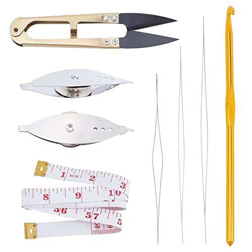 BENECREAT 8Set Bobbin Occhi Shuttle Silber Metallnadel Occhi Nähen Bastelwerkzeuge, Einschließlich Iron Shuttles, Häkelnadel Aus Aluminium, Scheren, Weiches Maßband Und Perlennadeln Mit Großen Ösen BENECREAT 8Set Bobbin Occhi Shuttle Silber Metallnadel Occhi Nähen Bastelwerkzeuge, Einschließlich Iron Shuttles, Häkelnadel Aus Aluminium, Scheren, Weiches Maßband Und Perlennadeln Mit Großen Ösen von BENECREAT