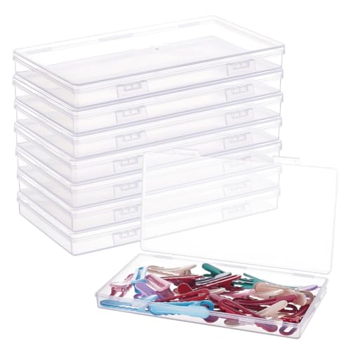 BENECREAT 8er Pack 16.5 x 9 x 1.6cm Rechteckige durchsichtige Aufbewahrungsbox für Kunststoffperlen mit Klappdeckeln für Pinsel, Bleistift, Vinylwerkzeuge und anderes Bastelzubehör BENECREAT 8er Pack 16.5 x 9 x 1.6cm Rechteckige durchsichtige Aufbewahrungsbox für Kunststoffperlen mit Klappdeckeln für Pinsel, Bleistift, Vinylwerkzeuge und anderes Bastelzubehör von BENECREAT