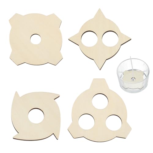 BENECREAT 8pcs BurlyWood Docht Zentrierwerkzeug, Runde Holz Kerze Dochte Zentriergeräte hölzerne Docht Stabilisator Halter für Kerze DIY machen, Baumwolle Dochthalter von BENECREAT
