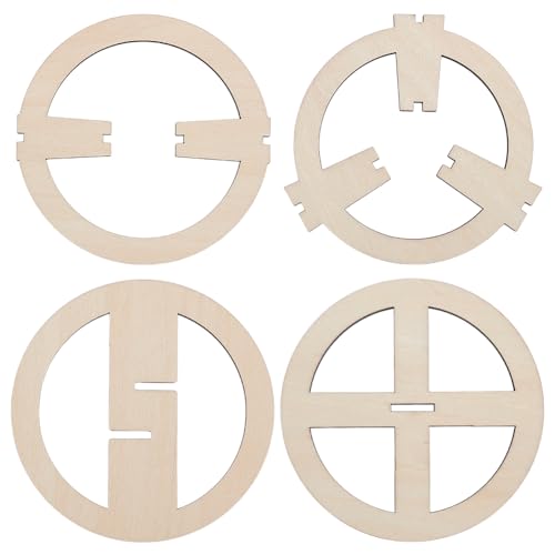 BENECREAT 8pcs Dochtzentrierwerkzeug, Burlywood Holz Kerze Dochte Zentriergeräte für Kerze DIY Machen, Baumwolle Dochthalter, Durchmesser 9cm von BENECREAT