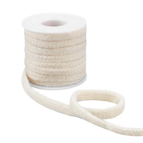 BENECREAT 9 m Weißes Schlauchband 10mm Breites Polyester Netzrohr Elastische Stoffbänder Netzschläuche Zum Basteln Verpacken von Geschenken Blumensträußen Kränzen Weihnachtshaarbändern von BENECREAT