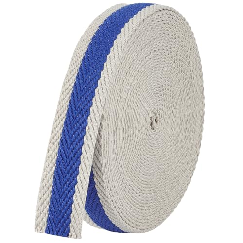 BENECREAT 9.14 m Gestreiftes Gurtband Aus Polyester Baumwolle 32mm Breites Blaues Stoffband Fischgrätenmuster Nähband Zum Basteln Taschengriffe Rucksackgurte BENECREAT 9.14 m Gestreiftes Gurtband Aus Polyester Baumwolle 32mm Breites Blaues Stoffband Fischgrätenmuster Nähband Zum Basteln Taschengriffe Rucksackgurte von BENECREAT