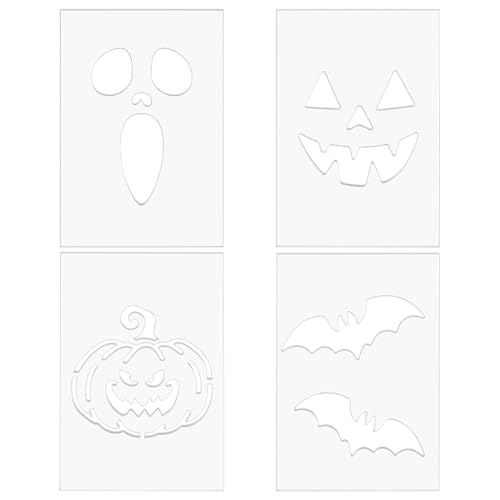 BENECREAT Acryl-Laternen-Schablone mit Halloween-Thema, Kürbis-Fledermaus-Fräs-Vorlagen für Bastelarbeiten, Patchwork, Nähen, Handwerk, 20,3 x 14,9 cm, 4 Stück BENECREAT Acryl-Laternen-Schablone mit Halloween-Thema, Kürbis-Fledermaus-Fräs-Vorlagen für Bastelarbeiten, Patchwork, Nähen, Handwerk, 20,3 x 14,9 cm, 4 Stück von BENECREAT
