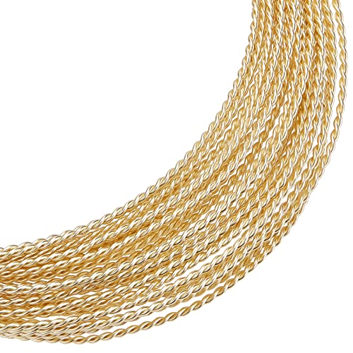 BENECREAT Basteldraht aus Messing, 20 Gauge, anlaufgeschützt, 4,5 m, hellgold, rund, gedreht, Schmuckdraht für Halsketten, Armbänder und andere handgefertigte Projekte BENECREAT Basteldraht aus Messing, 20 Gauge, anlaufgeschützt, 4,5 m, hellgold, rund, gedreht, Schmuckdraht für Halsketten, Armbänder und andere handgefertigte Projekte von BENECREAT