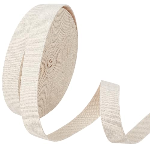 BENECREAT Baumwoll-Gurtband, ca. 18,3 m breit, beige, schweres Köperband, Fischgrätenmuster, Nähband für DIY, Basteln, Nähen, Heimdekoration BENECREAT Baumwoll-Gurtband, ca. 18,3 m breit, beige, schweres Köperband, Fischgrätenmuster, Nähband für DIY, Basteln, Nähen, Heimdekoration von BENECREAT