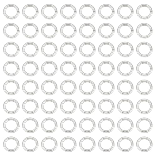BENECREAT Biegeringe aus 925er-Sterlingsilber, 4 mm, offene Binderinge für Schmuckherstellung, Halsketten, Bastelzubehör, 60 Stück von BENECREAT