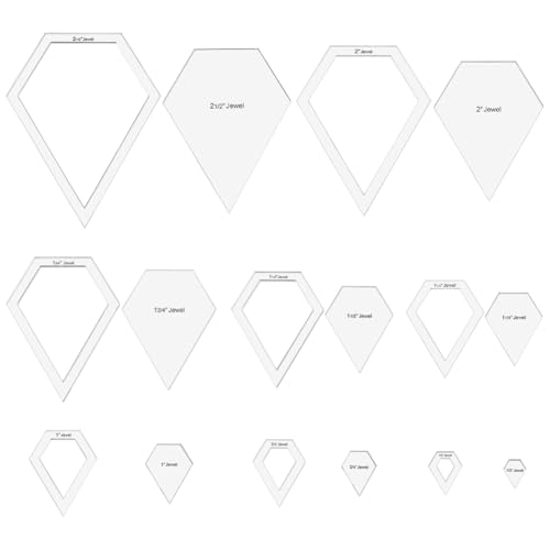 BENECREAT Diamant-Steppschablone, Acryl, aufwendiges Nähmaschinen-Lineal, transparente Druckplatte, Fräserschablone für DIY, Hand-Patchwork, Schneiden, Handwerk, 6 mm dick, 16 Größen BENECREAT Diamant-Steppschablone, Acryl, aufwendiges Nähmaschinen-Lineal, transparente Druckplatte, Fräserschablone für DIY, Hand-Patchwork, Schneiden, Handwerk, 6 mm dick, 16 Größen von BENECREAT