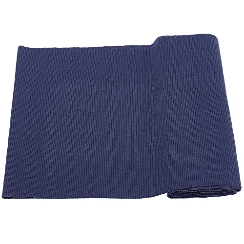BENECREAT Elastischer Rippstrickstoff für Manschetten, preußisch-blauer Faser-Rippstoff für Bund, Ausschnitt, Kragenbesatz, Leistenkante, 59,9 x 19,8 x 0,2 cm von BENECREAT