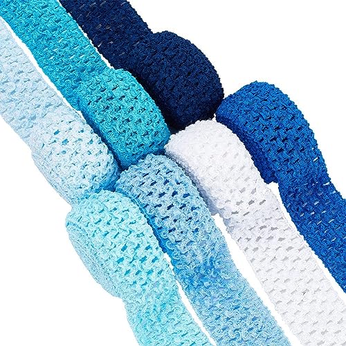 BENECREAT Elastisches Häkel-Stirnband, 12,7 m, 3,8 cm breit, blaues Band, gehäkelt, Stretch-Besatz für Haar-Accessoires, Tutus-Kleider und Geschenkverpackungen, 2,18 m/Rolle BENECREAT Elastisches Häkel-Stirnband, 12,7 m, 3,8 cm breit, blaues Band, gehäkelt, Stretch-Besatz für Haar-Accessoires, Tutus-Kleider und Geschenkverpackungen, 2,18 m/Rolle von BENECREAT