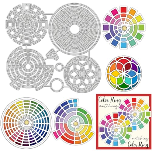 BENECREAT Farbe Ring Schneiden stirbt Schablone Metall Schablone Formen, runde Rahmen Embossing Tool stanzt für Karte machen Album Papier Scrapbooking DIY geätzt stirbt Craft BENECREAT Farbe Ring Schneiden stirbt Schablone Metall Schablone Formen, runde Rahmen Embossing Tool stanzt für Karte machen Album Papier Scrapbooking DIY geätzt stirbt Craft von BENECREAT
