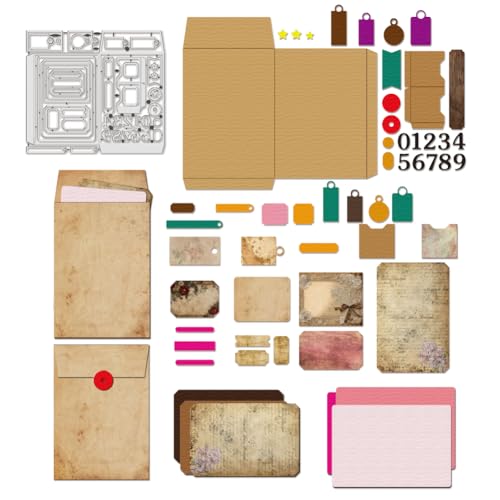 BENECREAT File Pocket Metall Stanzen, Briefköpfe Anhänger Zahlen Kohlenstoffstahl Prägewerkzeug Stanzschablonen aus Metall für DIY Scrapbooking, Fotoalbum, dekorative Prägung BENECREAT File Pocket Metall Stanzen, Briefköpfe Anhänger Zahlen Kohlenstoffstahl Prägewerkzeug Stanzschablonen aus Metall für DIY Scrapbooking, Fotoalbum, dekorative Prägung von BENECREAT
