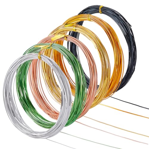 BENECREAT Flacher Aluminiumdraht, 0,5 x 1 mm, mehrfarbig, Cloisonne-Emaille-Draht für Bastelarbeiten, Schmuckherstellung, drahtlose Emaille-Handwerk, 100 m/Rolle, 50 m von BENECREAT