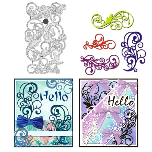 BENECREAT Flourish Swirl Kohlenstoffstahl Schneideisen, Pflanze Thema Muster Prägen Schablonen Vorlage für die Herstellung von Foto dekorative Papier Scrapbooking, 0,08cm dick BENECREAT Flourish Swirl Kohlenstoffstahl Schneideisen, Pflanze Thema Muster Prägen Schablonen Vorlage für die Herstellung von Foto dekorative Papier Scrapbooking, 0,08cm dick von BENECREAT