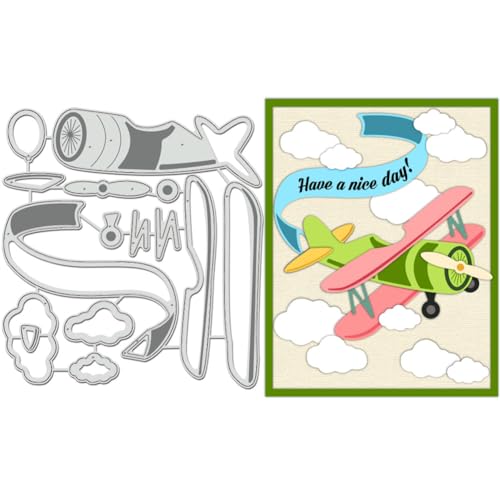 BENECREAT Flugzeug-Metallstanzformen, Flugzeugzubehör-Stanzformen, Wolken-Stanzformen, Schablone Prägevorlage Für Die Kartenherstellung, DIY-Album, Papierkarten, Kunst, Basteln, Dekoration BENECREAT Flugzeug-Metallstanzformen, Flugzeugzubehör-Stanzformen, Wolken-Stanzformen, Schablone Prägevorlage Für Die Kartenherstellung, DIY-Album, Papierkarten, Kunst, Basteln, Dekoration von BENECREAT