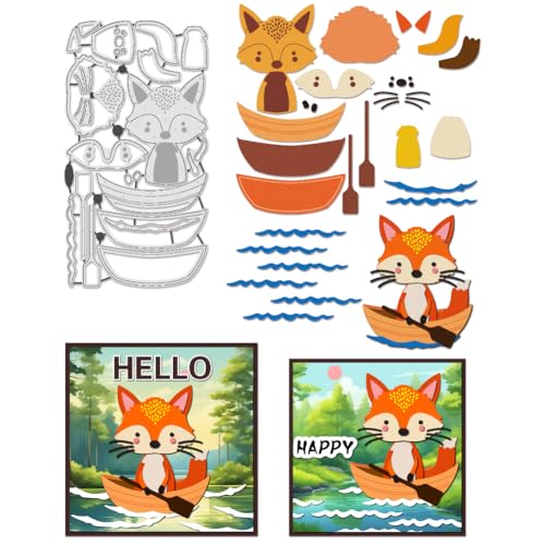 BENECREAT Fuchs Ruderboot Schneideisen, Tiere Blätter stirbt Schablonen Kohlenstoffstahl Prägewerkzeug für DIY Scrapbooking, Fotoalbum, dekorative Prägung und Papierkarte BENECREAT Fuchs Ruderboot Schneideisen, Tiere Blätter stirbt Schablonen Kohlenstoffstahl Prägewerkzeug für DIY Scrapbooking, Fotoalbum, dekorative Prägung und Papierkarte von BENECREAT