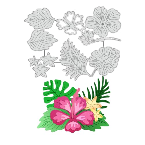 BENECREAT Hibiskus-Stanzformen, Blumenblatt-Schablonen, Dschungelblatt Dekorative Prägeschablonen Für Scrapbooking, Fotoalbum, Grußkartenherstellung, 11.7x15 cm BENECREAT Hibiskus-Stanzformen, Blumenblatt-Schablonen, Dschungelblatt Dekorative Prägeschablonen Für Scrapbooking, Fotoalbum, Grußkartenherstellung, 11.7x15 cm von BENECREAT