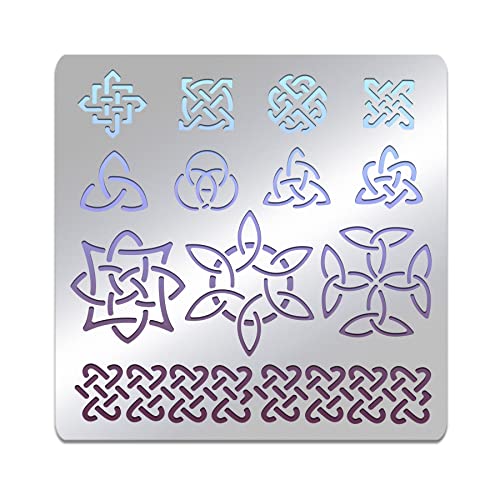 BENECREAT Keltische Metallschablonen, keltischer Knoten, Brandmalerei-Schablonen zum Malen auf Holzwand, Leinwandmöbel, Holzverbrennung, Brandmalerei, Gravur, 15,2 x 15,2 cm BENECREAT Keltische Metallschablonen, keltischer Knoten, Brandmalerei-Schablonen zum Malen auf Holzwand, Leinwandmöbel, Holzverbrennung, Brandmalerei, Gravur, 15,2 x 15,2 cm von BENECREAT