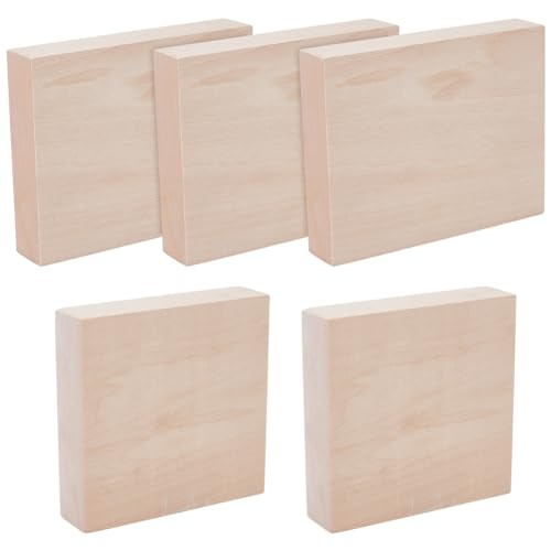 BENECREAT Lindenholzschnitzblöcke, 9,9 x 9,9 x 2,5 cm und 12,4 x 9,9 x 2,5 cm, quadratisch, für Kunst und Handwerk, DIY, Schnitzen, Whittling, 5 Stück BENECREAT Lindenholzschnitzblöcke, 9,9 x 9,9 x 2,5 cm und 12,4 x 9,9 x 2,5 cm, quadratisch, für Kunst und Handwerk, DIY, Schnitzen, Whittling, 5 Stück von BENECREAT