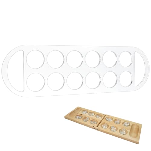 BENECREAT Mancala Brettschablone mit 12 Taschen, 39,9 x 11,9 cm, transparente Acryl-Schablone, Holzbearbeitungs-Router-Vorlage, transparentes Router-Inlay-Board für Afican-Stein-Spiel BENECREAT Mancala Brettschablone mit 12 Taschen, 39,9 x 11,9 cm, transparente Acryl-Schablone, Holzbearbeitungs-Router-Vorlage, transparentes Router-Inlay-Board für Afican-Stein-Spiel von BENECREAT