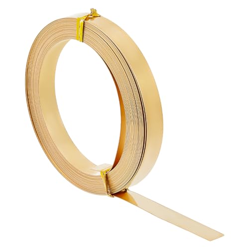 BENECREAT Messing-Basteldraht, flacher Messingdraht, 8 mm breit, 30 Gauge dicke Messingstreifen für DIY-Schmuck, Basteln, Schmuckdraht zum Verpacken von Edelsteinen BENECREAT Messing-Basteldraht, flacher Messingdraht, 8 mm breit, 30 Gauge dicke Messingstreifen für DIY-Schmuck, Basteln, Schmuckdraht zum Verpacken von Edelsteinen von BENECREAT
