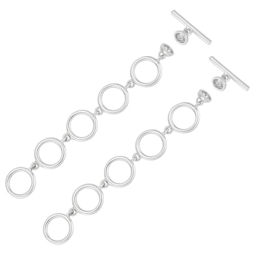 BENECREAT Messing-Knebelverschlüsse mit Biegeringen, 5 runde Ringe, T-Verschluss, verstellbare Verschlüsse für Halsketten, Armbänder, DIY-Schmuckherstellung, Platin BENECREAT Messing-Knebelverschlüsse mit Biegeringen, 5 runde Ringe, T-Verschluss, verstellbare Verschlüsse für Halsketten, Armbänder, DIY-Schmuckherstellung, Platin von BENECREAT