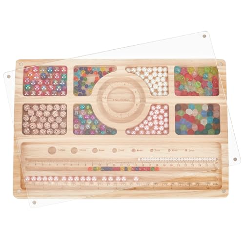 BENECREAT Perlenbrett Aus Holz Mit Transparentem Acryldeckel, 30x20x1.6cm Großes Armbandbrett Mit Maßperlen-Designtablett Für Die Herstellung von DIY-Schmuckarmbändern Und Halsketten BENECREAT Perlenbrett Aus Holz Mit Transparentem Acryldeckel, 30x20x1.6cm Großes Armbandbrett Mit Maßperlen-Designtablett Für Die Herstellung von DIY-Schmuckarmbändern Und Halsketten von BENECREAT