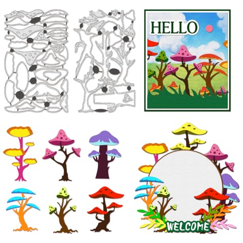 BENECREAT Pilzsträucher Stanzformen für Kartenherstellung, Schablone aus Kohlenstoffstahl, Metallprägungs-Stanzformen für Papier, DIY, Scrapbooking, Album, Basteln, Heimdekoration BENECREAT Pilzsträucher Stanzformen für Kartenherstellung, Schablone aus Kohlenstoffstahl, Metallprägungs-Stanzformen für Papier, DIY, Scrapbooking, Album, Basteln, Heimdekoration von BENECREAT