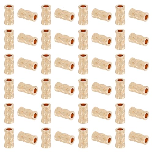 BENECREAT Quetschperlen, 14 Karat Gold, gefüllte Twist-Crimpperlen, Messing-Quetschperlen für DIY-Schmuckherstellung, 0,6 x 0,3 cm, Loch: 1,6 mm, 50 Stück BENECREAT Quetschperlen, 14 Karat Gold, gefüllte Twist-Crimpperlen, Messing-Quetschperlen für DIY-Schmuckherstellung, 0,6 x 0,3 cm, Loch: 1,6 mm, 50 Stück von BENECREAT