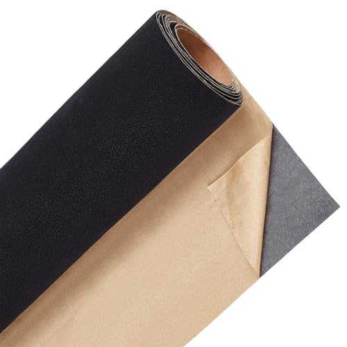 BENECREAT Samtstoff Selbstklebender Filz 3000x360mm Schwarzer Filz Zum Abziehen Und Aufkleben DIY Große Stoffreparatur Für Sofas Couches Möbel Stühle Kleidung von BENECREAT