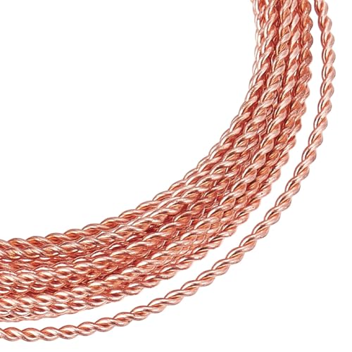 BENECREAT Schmuckdraht, 2 Rollen, 12 Gauge/2 mm Kupfer, 2 m, 2 Stränge, ideal für Schmuckherstellung BENECREAT Schmuckdraht, 2 Rollen, 12 Gauge/2 mm Kupfer, 2 m, 2 Stränge, ideal für Schmuckherstellung von BENECREAT