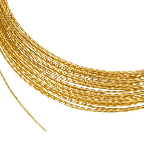 BENECREAT Schmuckdraht, goldfarben, 24 Gauge, rund, Messing, für Ringherstellung und andere Schmuckarbeiten, 50 cm von BENECREAT