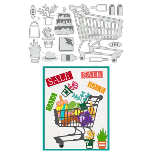 BENECREAT Shopping Metall-Stanzformen, Prägeschablonen Aus Karbonstahl Für Bastelarbeiten, Scrapbooking, Fotoalben, Dekorative Prägeformen, 10x16 cm BENECREAT Shopping Metall-Stanzformen, Prägeschablonen Aus Karbonstahl Für Bastelarbeiten, Scrapbooking, Fotoalben, Dekorative Prägeformen, 10x16 cm von BENECREAT